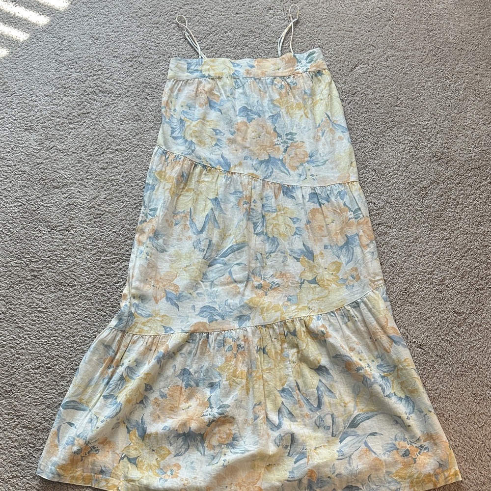Abercrombie & Fitch Floral Maxi Dress - Yellow and Blue